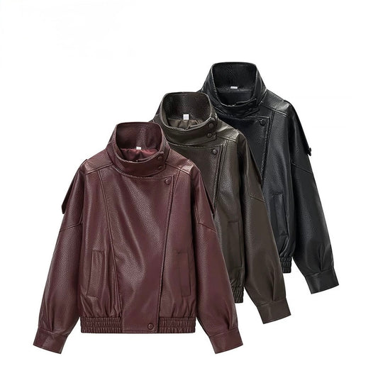 SHINY LETHER JACKET